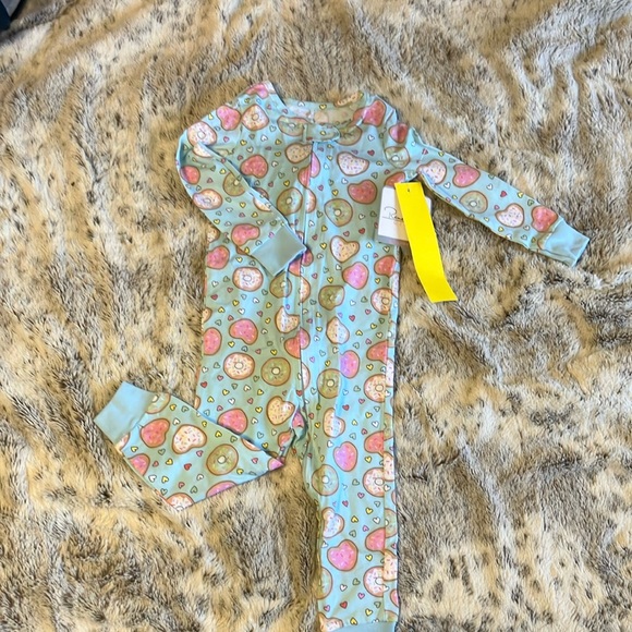 Rene Rofe 24 months Donut Pajamas - Blue and Pink zippy NWT - Picture 2 of 4